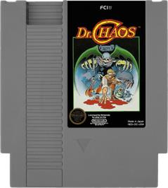 Cartridge artwork for Dr. Chaos on the Nintendo NES.