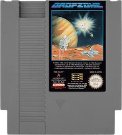Cartridge artwork for Dropzone on the Nintendo NES.