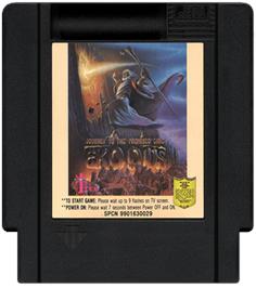 Cartridge artwork for Exodus: Journey to the Promised Land on the Nintendo NES.