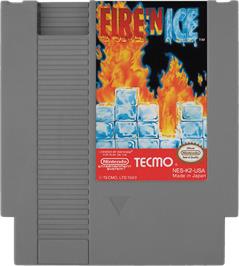 Cartridge artwork for Fire and Ice on the Nintendo NES.