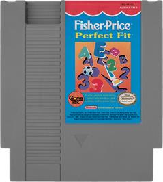 Cartridge artwork for Fisher-Price: Perfect Fit on the Nintendo NES.