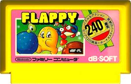 Cartridge artwork for Flappy on the Nintendo NES.