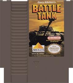 Cartridge artwork for Garry Kitchen's Battletank on the Nintendo NES.