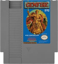 Cartridge artwork for Gemfire on the Nintendo NES.