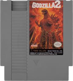 Cartridge artwork for Godzilla 2: War of the Monsters on the Nintendo NES.
