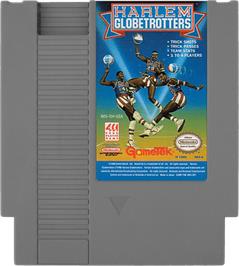 Cartridge artwork for Harlem Globetrotters on the Nintendo NES.