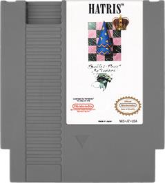 Cartridge artwork for Hatris on the Nintendo NES.