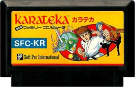 Cartridge artwork for Karateka on the Nintendo NES.