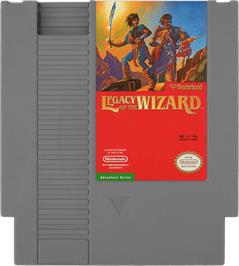 Cartridge artwork for Legacy of the Wizard on the Nintendo NES.