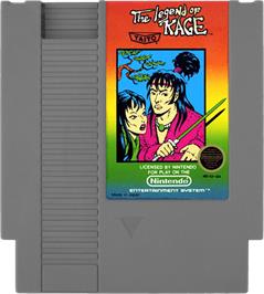Cartridge artwork for Legend of Kage, The on the Nintendo NES.