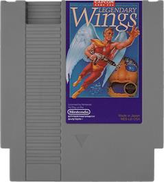 Cartridge artwork for Legendary Wings on the Nintendo NES.