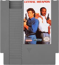 Cartridge artwork for Lethal Weapon on the Nintendo NES.