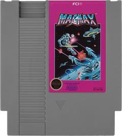Cartridge artwork for Mag Max on the Nintendo NES.