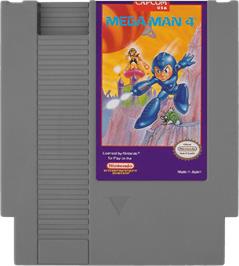Cartridge artwork for Mega Man 4 on the Nintendo NES.