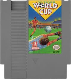 Cartridge artwork for Nintendo World Cup on the Nintendo NES.