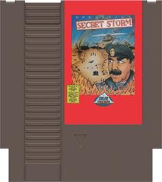 Cartridge artwork for Operation Secret Storm on the Nintendo NES.