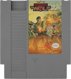 Cartridge artwork for Operation Wolf on the Nintendo NES.
