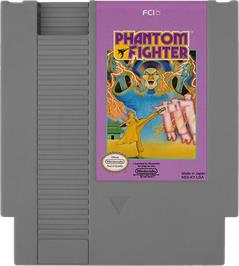 Cartridge artwork for Phantom Fighter on the Nintendo NES.
