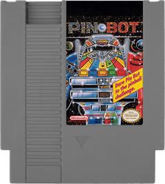 Cartridge artwork for PinBot on the Nintendo NES.