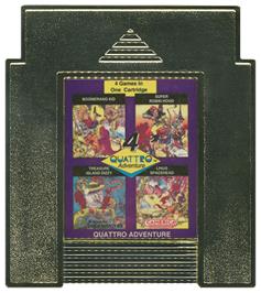 Cartridge artwork for Quattro Adventure on the Nintendo NES.