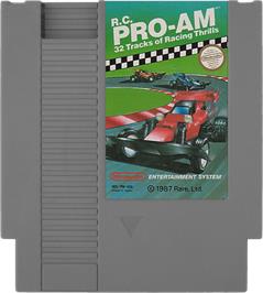 Cartridge artwork for R.C. Pro-Am on the Nintendo NES.