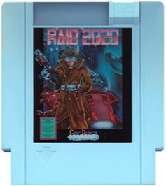 Cartridge artwork for Raid 2020 on the Nintendo NES.