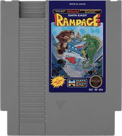 Cartridge artwork for Rampage on the Nintendo NES.