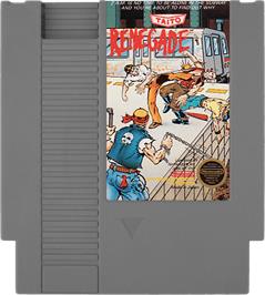 Cartridge artwork for Renegade on the Nintendo NES.