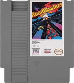 Cartridge artwork for Road Blasters on the Nintendo NES.