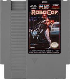 Cartridge artwork for Robocop on the Nintendo NES.