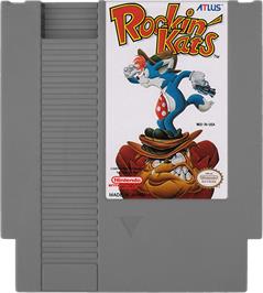 Cartridge artwork for Rockin' Kats on the Nintendo NES.