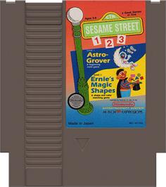 Cartridge artwork for Sesame Street 1 2 3 on the Nintendo NES.