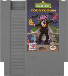 Cartridge artwork for Sesame Street Countdown on the Nintendo NES.