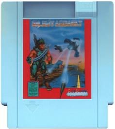 Cartridge artwork for Silent Assault on the Nintendo NES.