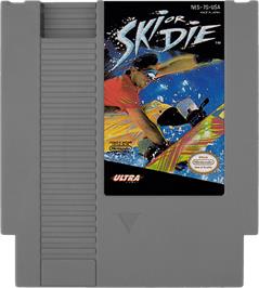 Cartridge artwork for Ski or Die on the Nintendo NES.
