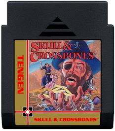 Cartridge artwork for Skull & Crossbones on the Nintendo NES.