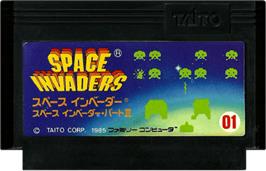 Cartridge artwork for Space Invaders on the Nintendo NES.