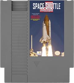 Cartridge artwork for Space Shuttle Project on the Nintendo NES.