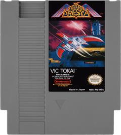 Cartridge artwork for Terra Cresta on the Nintendo NES.