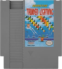 Cartridge artwork for Thunder & Lightning on the Nintendo NES.
