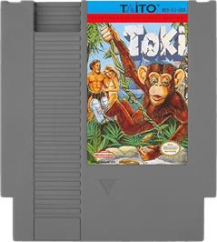Cartridge artwork for Toki: Going Ape Spit on the Nintendo NES.