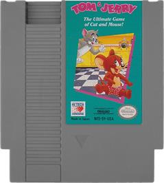 Cartridge artwork for Tom & Jerry: The Ultimate Game of Cat and Mouse on the Nintendo NES.