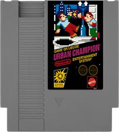Cartridge artwork for Urban Champion on the Nintendo NES.