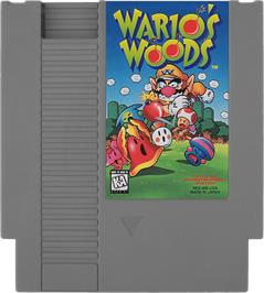 Cartridge artwork for Wario's Woods on the Nintendo NES.