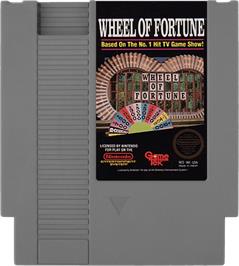 Cartridge artwork for Wheel Of Fortune: Featuring Vanna White on the Nintendo NES.