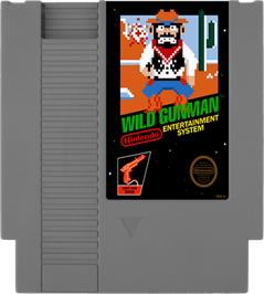 Cartridge artwork for Wild Gunman on the Nintendo NES.