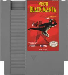 Cartridge artwork for Wrath of the Black Manta on the Nintendo NES.
