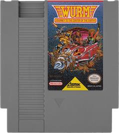 Cartridge artwork for Wurm: Journey to the Center of the Earth on the Nintendo NES.