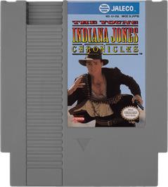 Cartridge artwork for Young Indiana Jones Chronicles on the Nintendo NES.