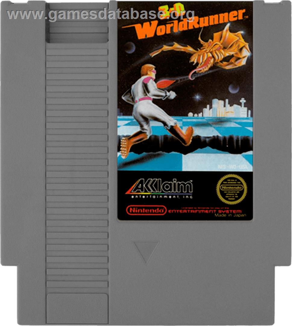 3D World Runner - Nintendo NES - Artwork - Cartridge